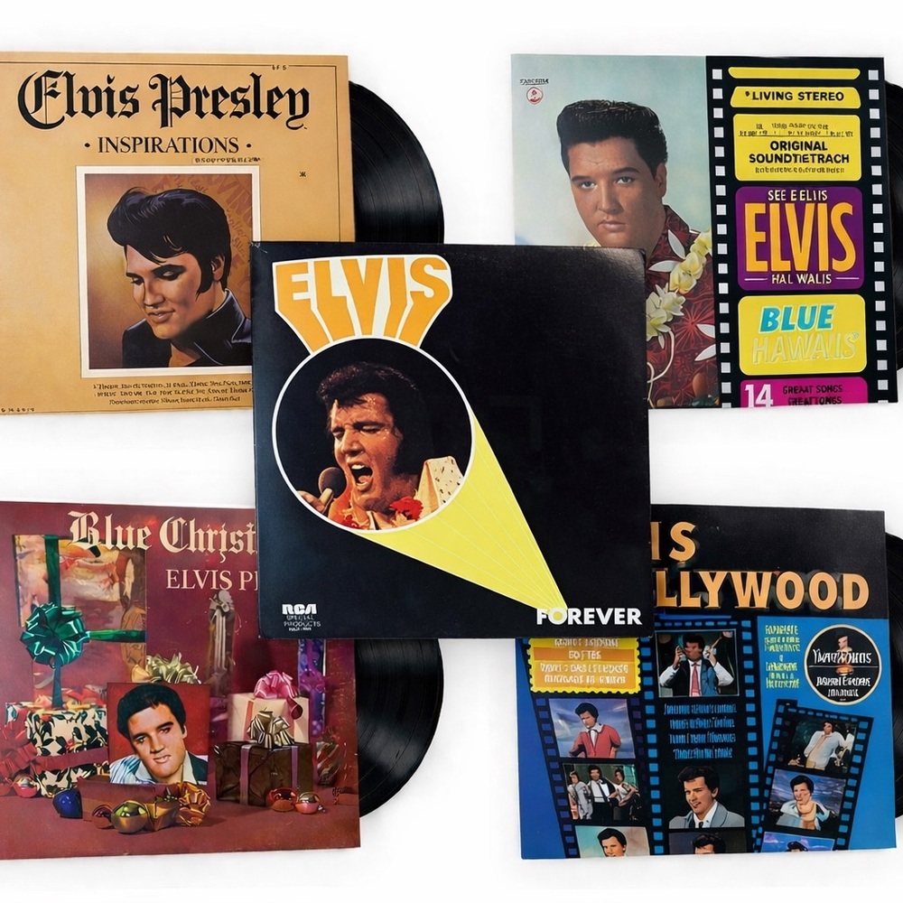 Elvis Presley Vinyl Record Bundle 🎤 5 LP Lot | Blue Christmas, Blue Hawaii +
